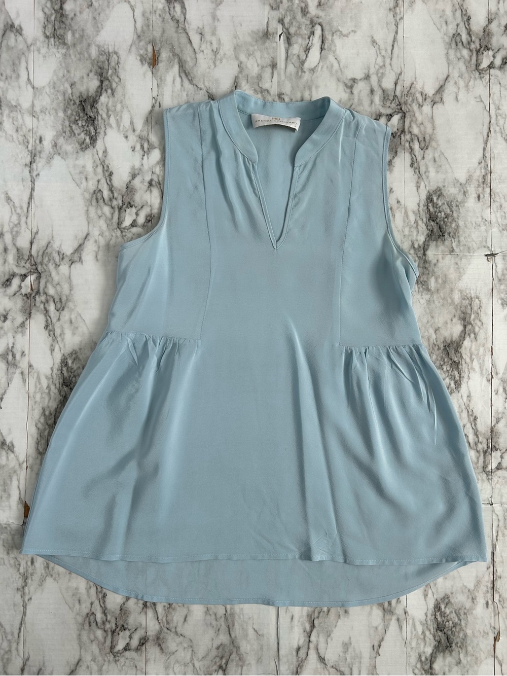 Amanda Uprichard women’s size P (XS 0/2) 100% Silk Tank top oversized flowy fit